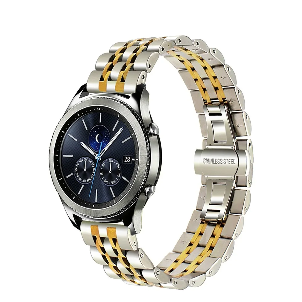 

20mm 22mm Stainless Steel Band for Samsung Gear S3 S2 Galaxy Watch Band Wrist Strap Link Bracelet Quick Release
