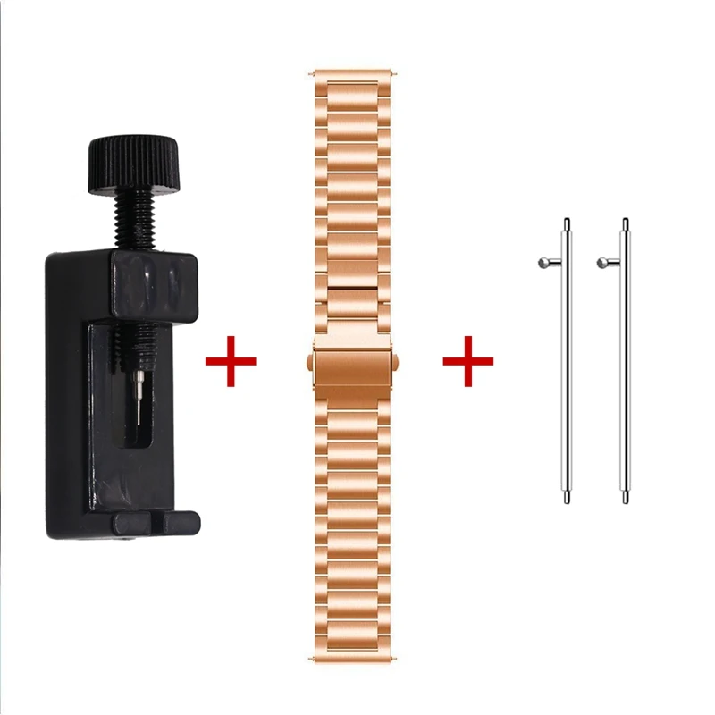 OULUCCI 18 20 22 мм браслет для galaxy 42 мм 46 мм часы s2 s3 huawei 2 классические часы GT pro Pebble Time steel Huami Amazfit