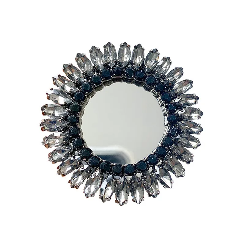 

Luxury rhinestone lazy airbag holder mirror sticky foldable holder suitable for iphone11 Pro Max Grip shrink mobile phone holder