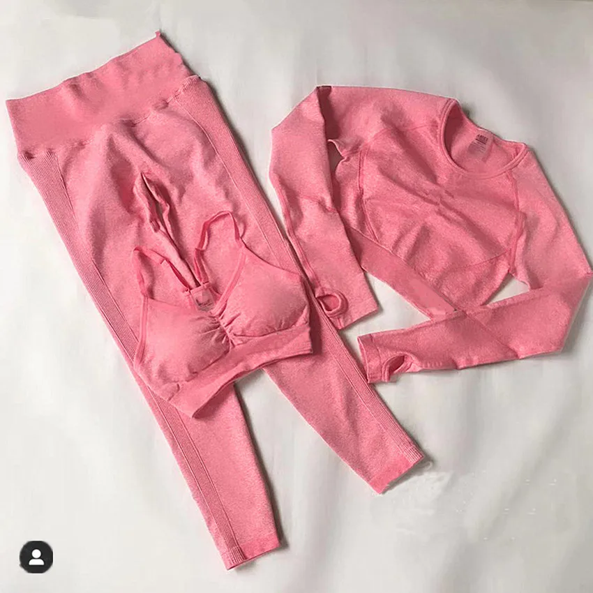 

2021 ARISE SCRUNCH Seamless yoga set Fitness Sports Suits GYM Long Sleeve Shirts High Waist Running Leggings Workout Tracksuit