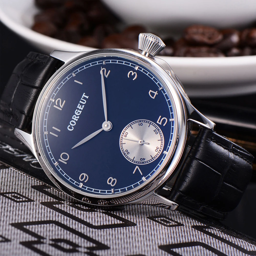 Часы мужские механические с кожаным ремешком 44 мм|Мужские часы| |