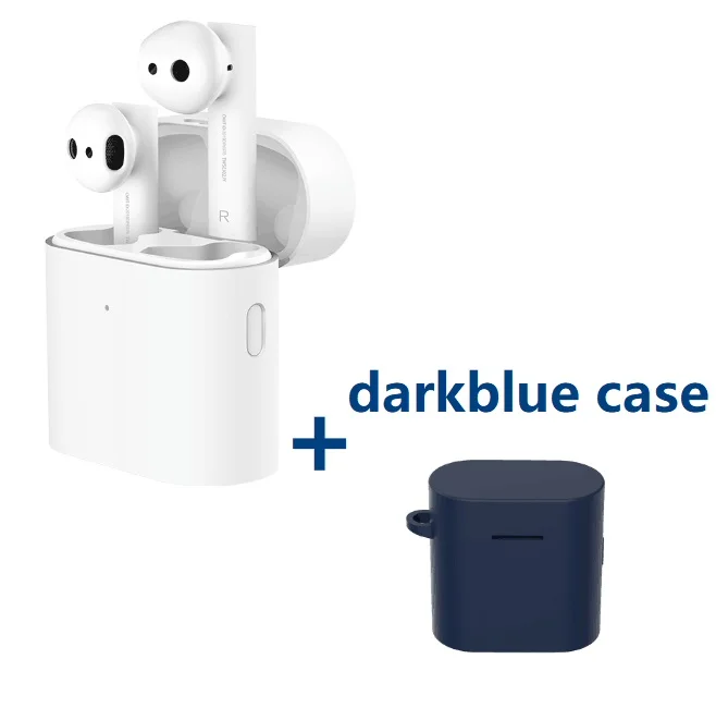 add darkblue case Оригинальные Xiao mi Airdots Pro 2 air 2 mi True беспроводные наушники 2 TWS наушники LHDC Tap управление двойной микрофон ENC - Цвет: add darkblue case