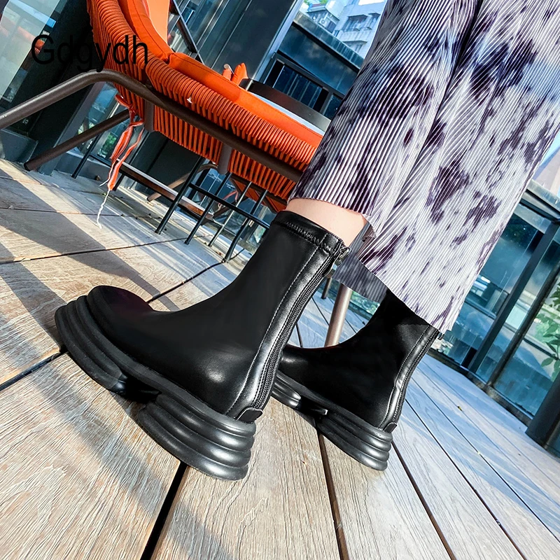 Gdgydh/растягивающиеся сапоги на платформе Удобная женская обувь ручной работы
