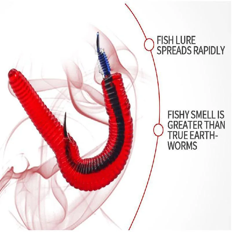 100 шт./50 шт. Bionic Red Earthworm Силиконовые Мягкие силиконовые черви для приманки ловли