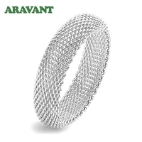 925 silver 6mm weave braceletbangle for women girls wedding jewelry gift