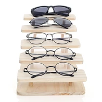 fashion assembleable wooden sunglasses holder stand storage glasses display jewelry organizer watches show product 1 to 5layer