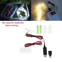 2in1 usbtype c mains convert to aa d size battery eliminator replace 1 to 4pcs lr6 d size battery power supply cable 1 5 6v