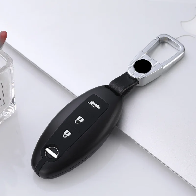 

Металл + ТПУ автомобиля сумочка для ключей защита для мужчин и женщин для Nissan TEANA 2021 TIIDA QASHQAI X-TRAIL автомобильные аксессуары, брелок для ключей ...