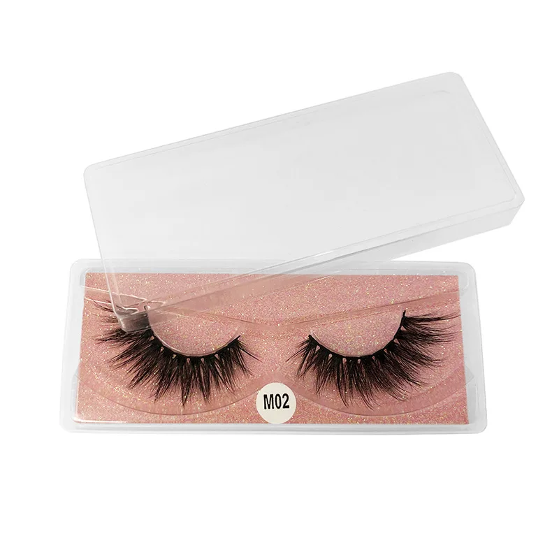 Handmade Natural Mink Fake Lashes Thick Soft & Vivid False Eyelashes Extensions Eye Makeup 50 pairs/lot DHL Free
