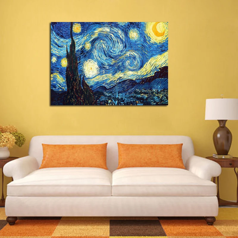 

DIY 5D Diamond Painting Embroidery Van Gogh Starry Night Cross Hotel Bar Kit Art