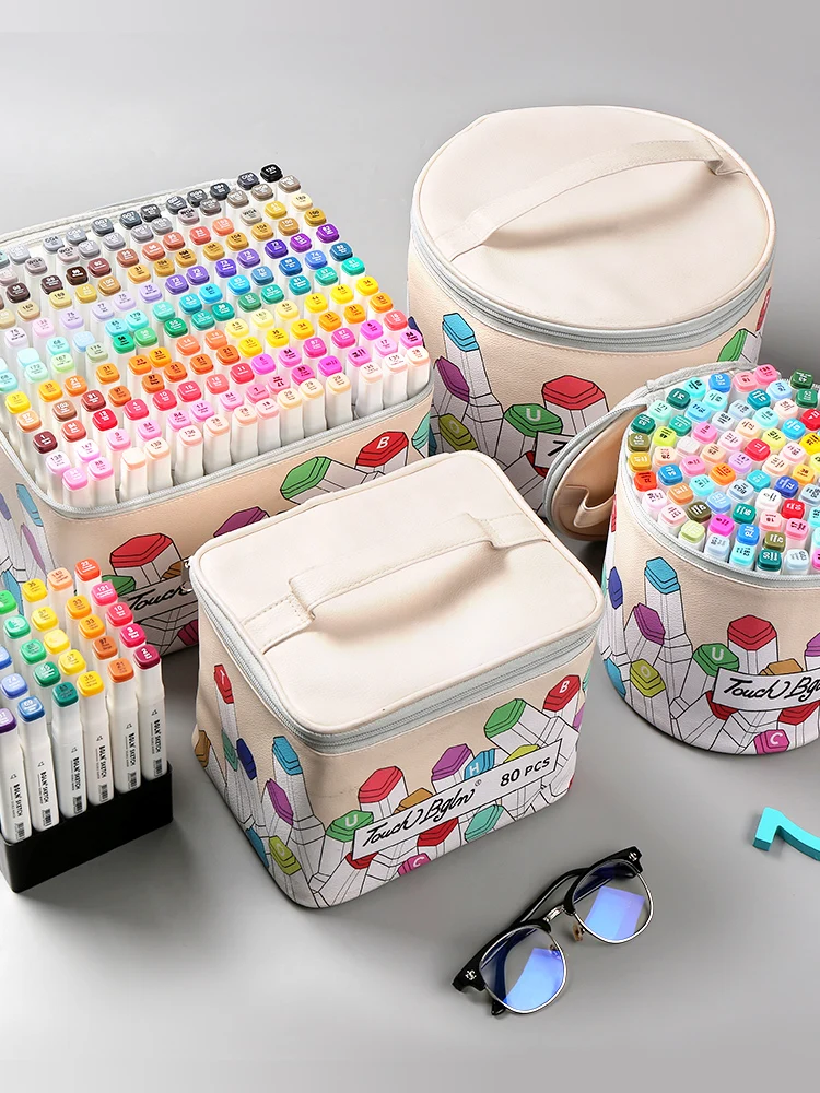 

Mark pen set touch authentic student hand-painted design double-headed white rod animation special oily painting pen art supplie