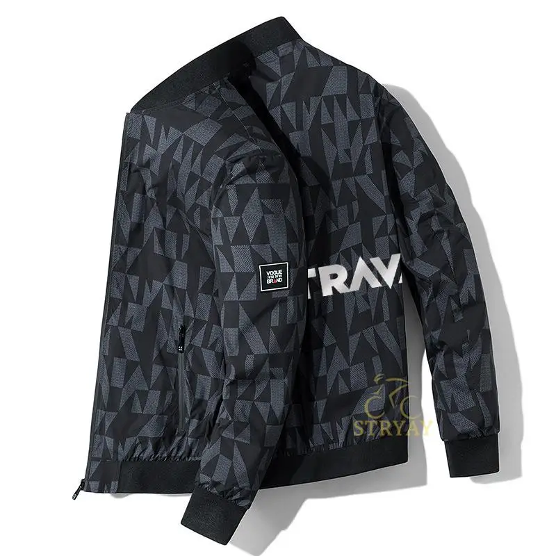 

Мужская велосипедная куртка Strava, короткая велосипедная одежда, осенняя одежда для горного велосипеда, модная уличная спортивная куртка для...