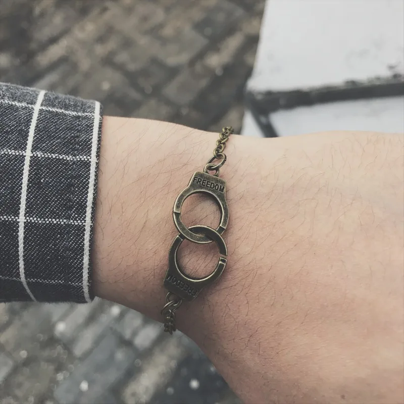 Серебряный Цвет наручники панк браслеты для женщин Strand браслет модные летние