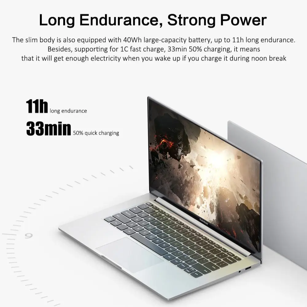 Ноутбук Xiaomi RedmiBook 14 2 й ноутбук Ryzen 5 4500U 16 ГБ/8 ГБ DDR4 + 512 Гб SSD дюймовый ультратонкий