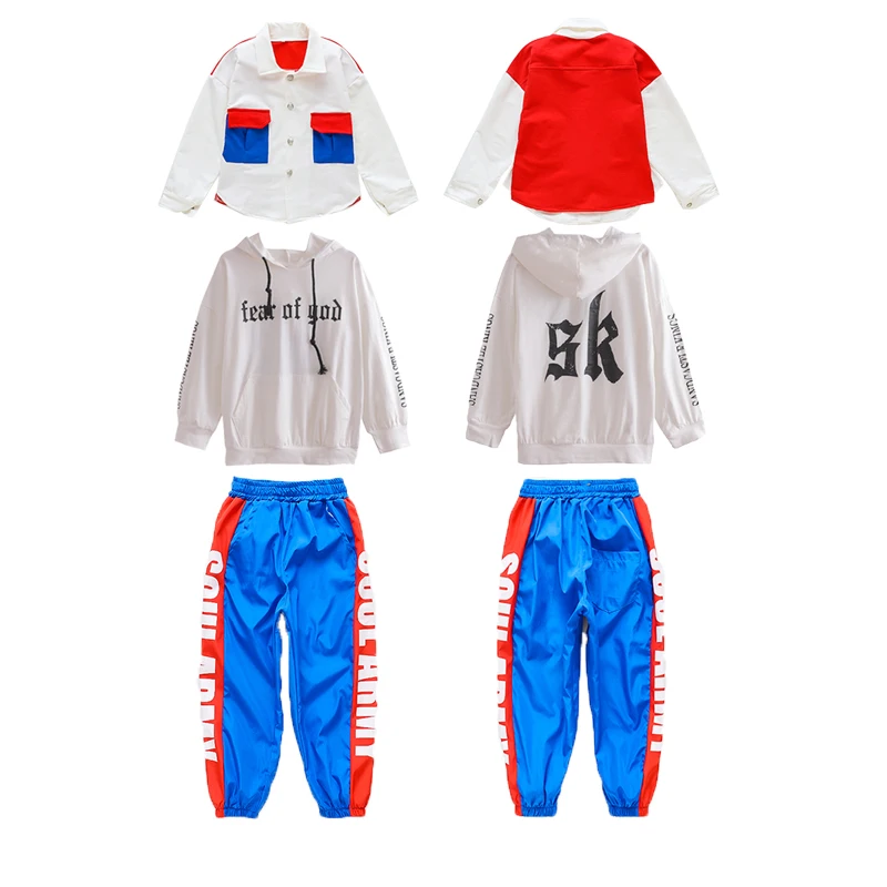 Детская одежда для карнавала в стиле хип хоп джинсовая куртка штаны бега