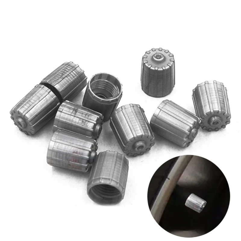 

Valve Stem Universal Gray Covers for Car SUVs Bike Motorcycles Accessories 4 Pcs Tire Decors