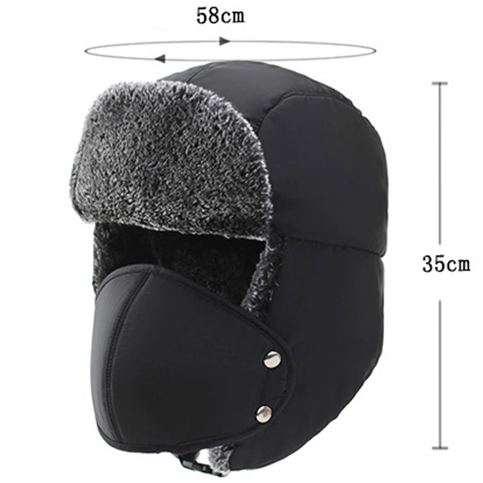 

2021 new Balaclava Earflap Bomber Hats Caps Scarf Men Women Russian Trapper Hat Trooper Earflap Snow Ski Hat Cap With Mask