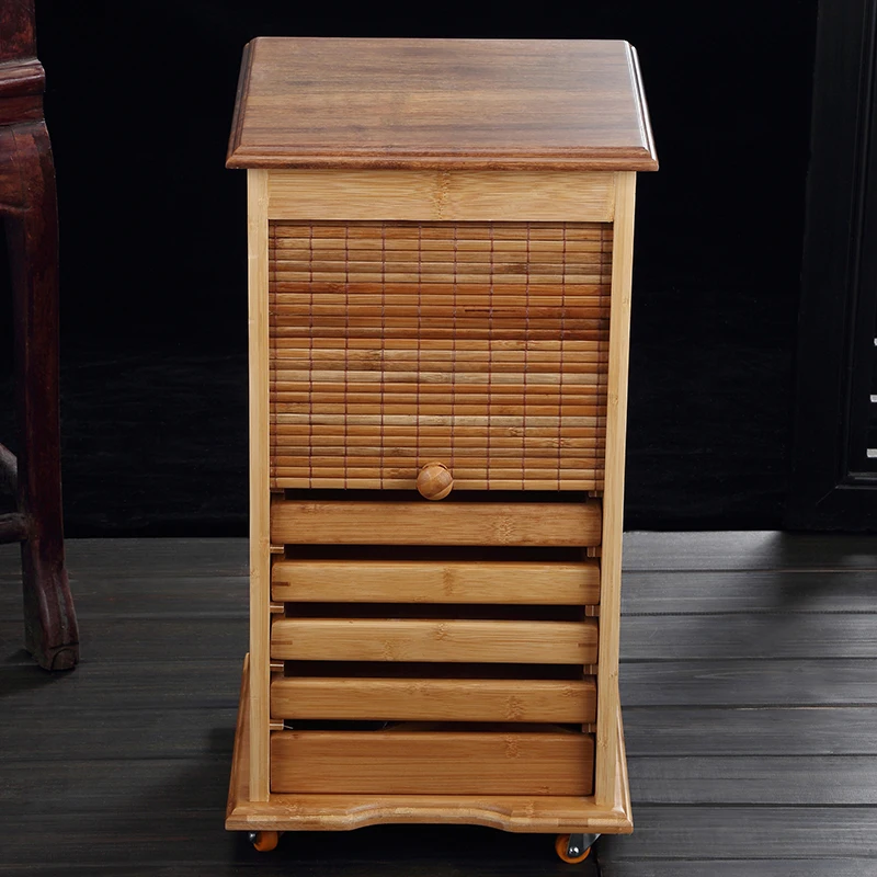 9 слоев высокой емкости из бамбука и дерева ПУ эр Чай торт шкафчик для хранения