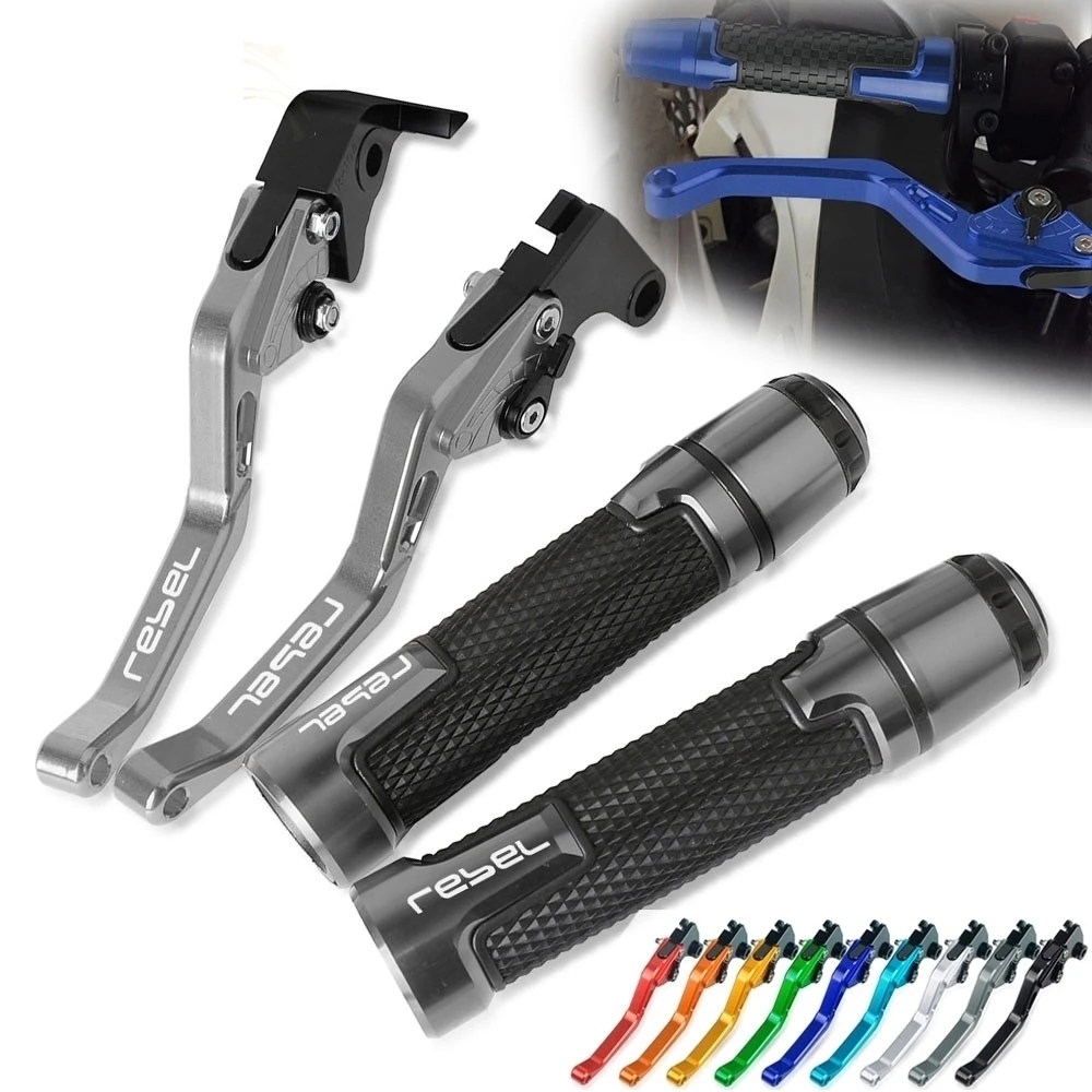 

Brake Handle Clutch Levers Motorcycle Thruster Grip Handle Bar Cap End For HONDA REBEL CA250 1996-2006 2007 2008 2009 2010 2011