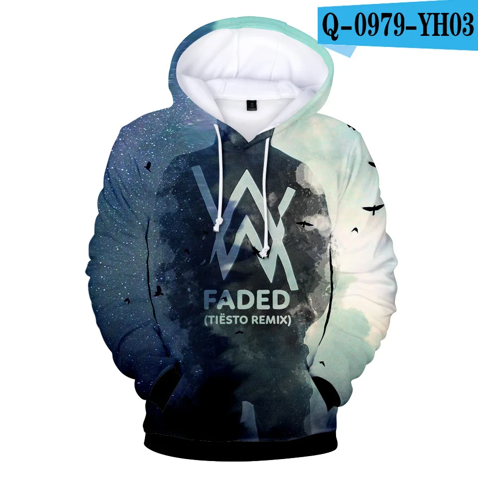 Стиль Alan Walker электронная музыка Tiancai Allen Walker сопутствующие товары осенняя одежда 3D цветная печать Толстовка - Цвет: Цвет: желтый