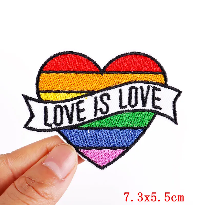 Мультяшные значки с надписью вышитые нашивки на C lothes аппликация ЛГБТ гей-нашивки