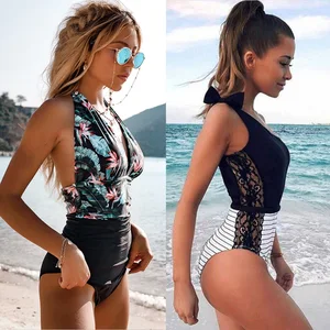 Цельный купальный костюм 2022, сексуальная одежда для плавания с перекрестной спиной, женский купальный костюм, винтажные Ретро купальные костюмы, пляжная одежда, монокини с принтом для плавания