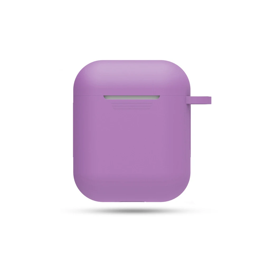 Light purple Чехол для наушников для Apple AirPods, чехол, настоящие беспроводные Bluetooth наушники для Air Pods, защитный чехол, аксессуары для AirPod - Цвет: Light purple