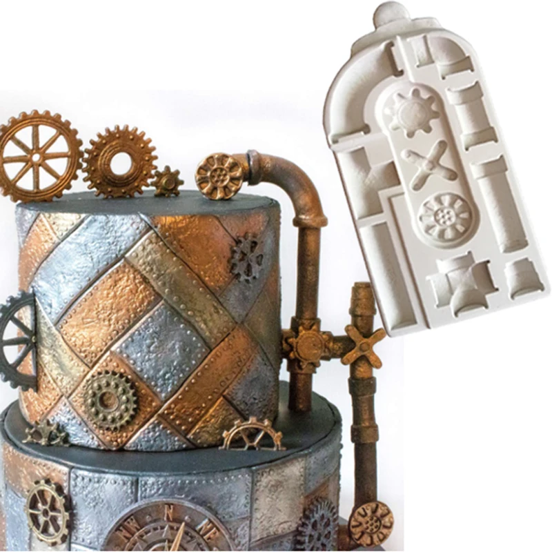 Ржавые трубки силиконовые формы для помадки инструменты украшения торта мастики