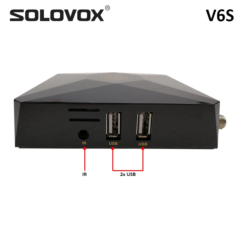 Спутниковый ТВ ресивер Solovox V6S поддерживает 6 линейный Европейский аккаунт и