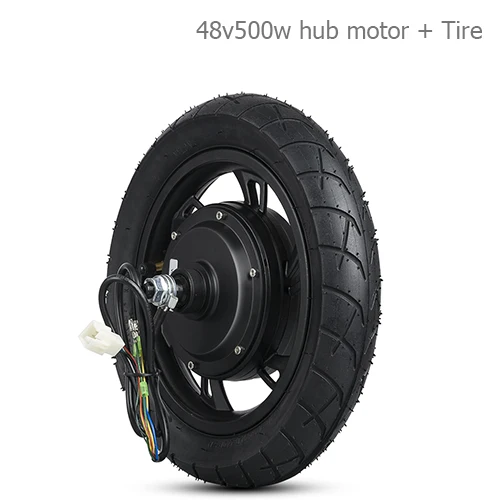 48V500W motor Tire 12 дюймов BLDC ступица мотора скутера колеса 48 в 500 Вт бесщеточный не-Шестерня Мотор Ступицы 36 В 350 Вт E велосипед мотор колеса для электрического скутера Ebike - Цвет: 48V500W motor Tire