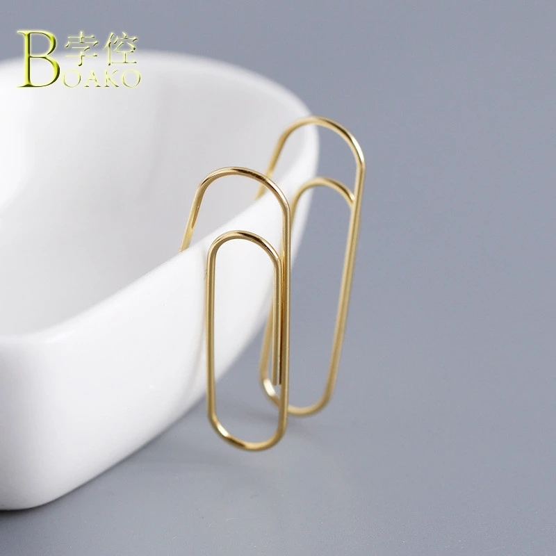 

Real 925 Silver Earrings For Women Gold Hoop Earrings Gothic Girl Piercing Earring Punk Female Big Clip Shape aretes B5