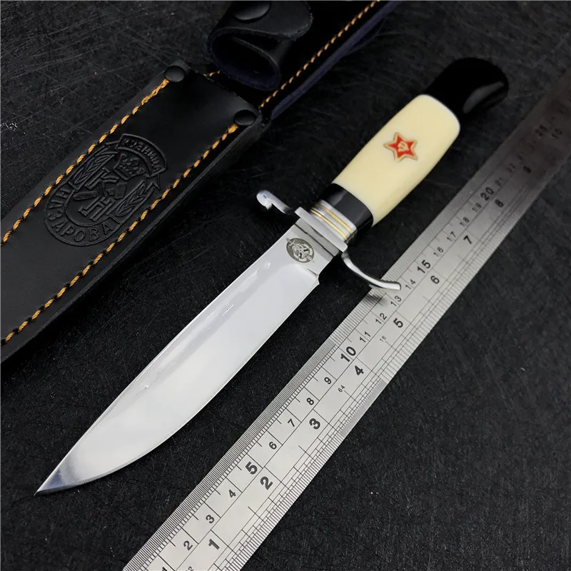 

Of The Nkvd Ussr Finka NKVD Outdoor Survival Hunting Bowie Knives Camping Fixed Blade Straight Tactical Knife self defense