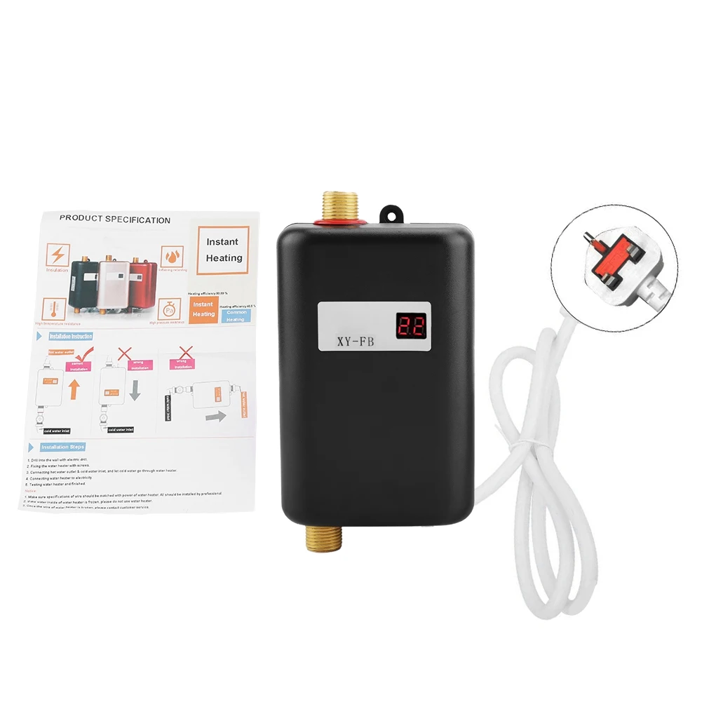 Электрический мгновенный нагреватель без резервуара 220-240 В 3000 Вт | Обустройство