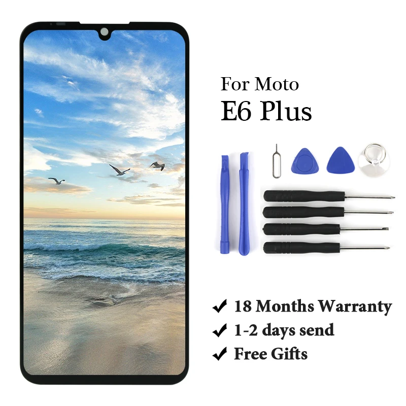 

1 pcs For Motorola For Moto E6 Plus LCD Display Touch Screen Digitizer For Motorola E6 Plus LCD Display Assembly with Gift