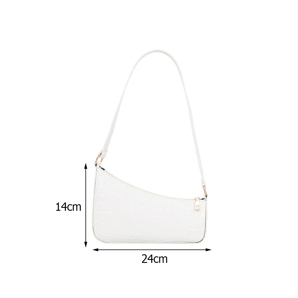 

Fashion Women Alligator Pattern PU Leather Irregular Shoulder Underarm Bags Casual Ladies Solid Color Small Handbag Purse