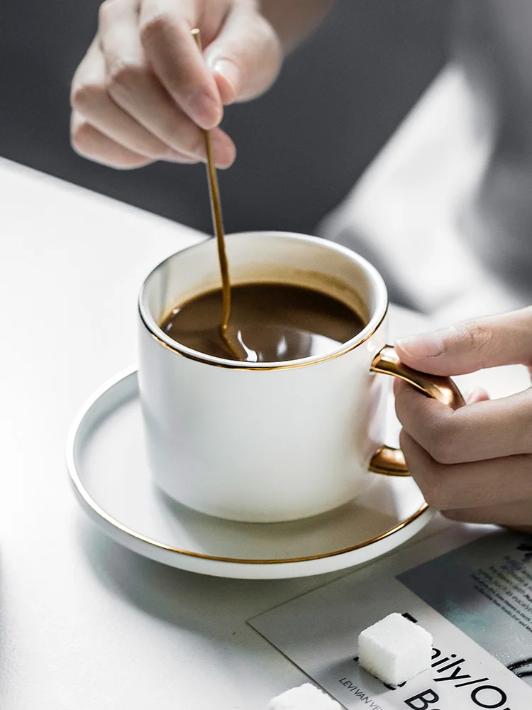 Набор винтажных керамических кофейных чашек фарфоровая офисная креативная