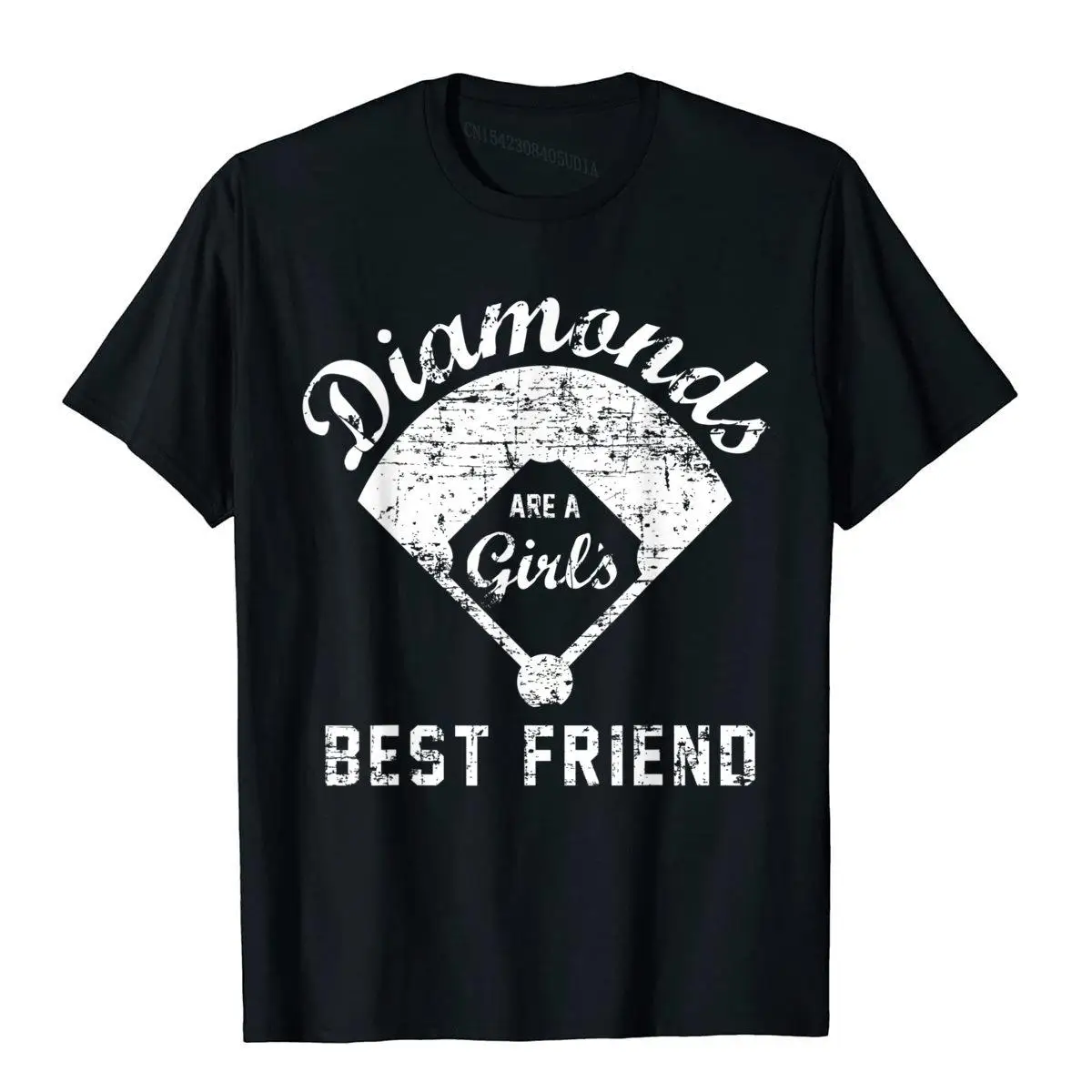 

Diamonds Are A Girl's Best Friend T Shirt Softball Mom Gift Graphic Youth T Shirt Novelty T Shirt Cotton Manga