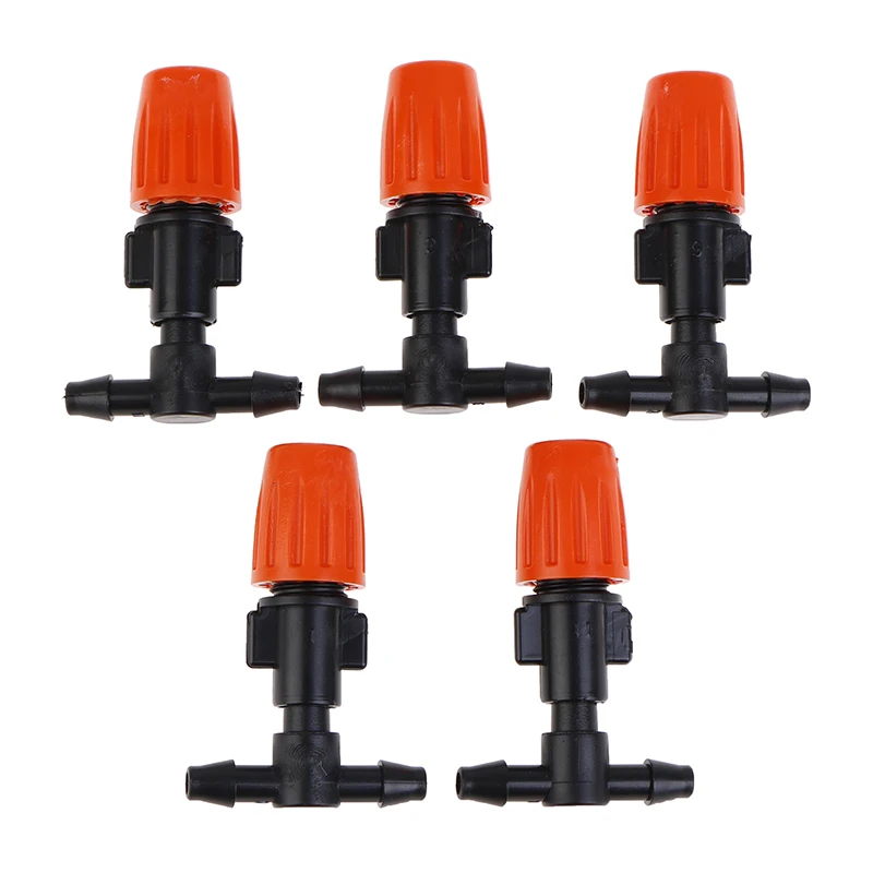

New 5Pcs Adjustable Misting Nozzle with Tee Joint for Garden Watering Irrigation Sprinkler for 4/7mm 1/4 inch Tubing Hose