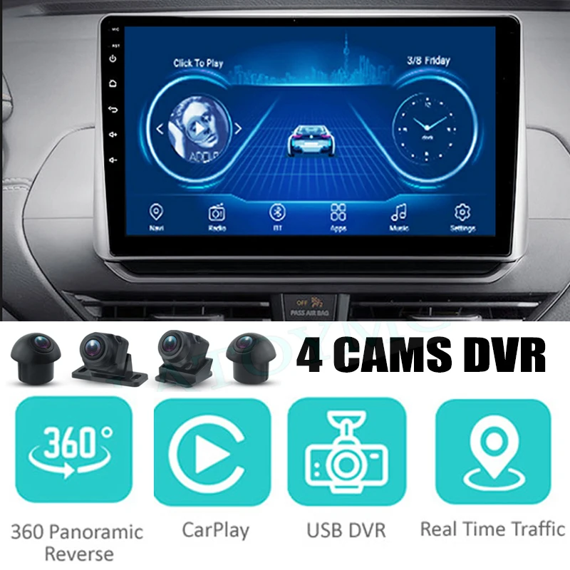

Автомобильная аудиосистема Для Nissan Altima L34 2018 ~ 2021, Gps-навигатор, стерео, Carplay DVR 360, система Android с обзором птичьего полета, 4G