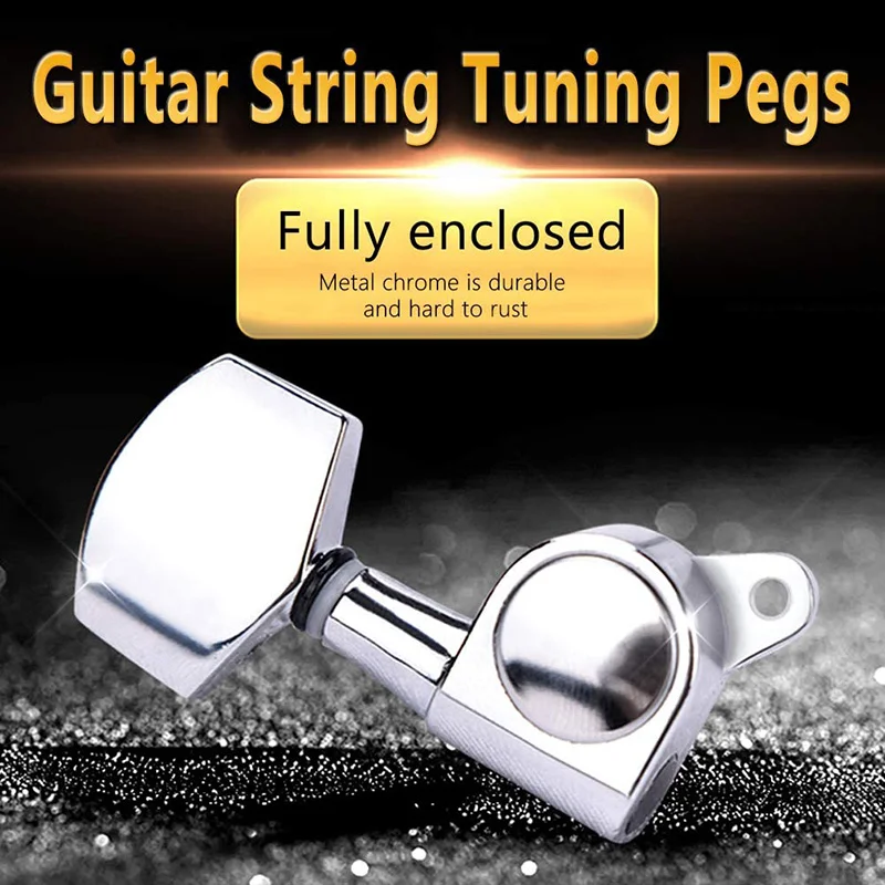 6 шт. колышки для настройки струн гитары хромированные тюнеры головки