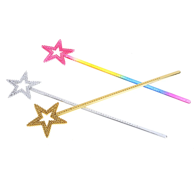 

New Fairy Stick Large Silver Gold Colorful Princess Angle Wand Dress Gifts For Kids Girls Christmas Gifts