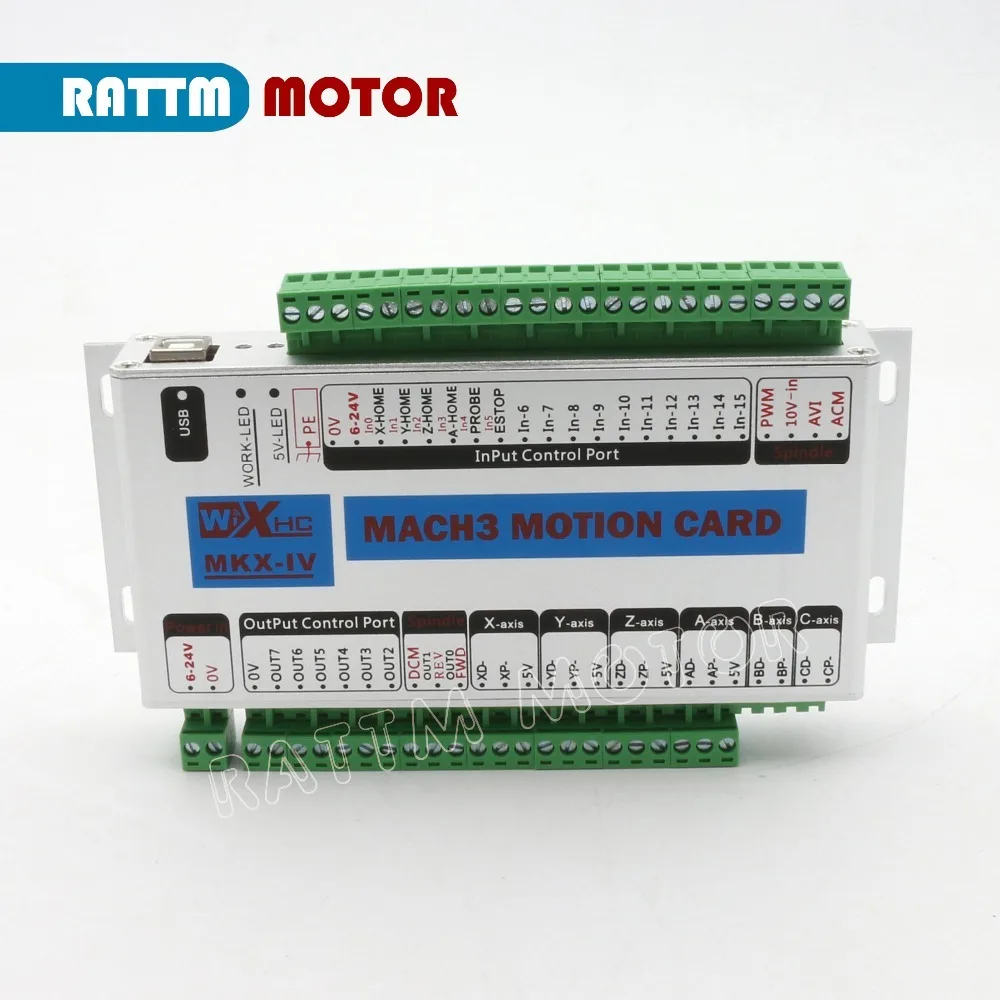 Обновление 4 оси USB Mach3 Управление Движения карты коммутационная плата 2 МГц XHC MK4