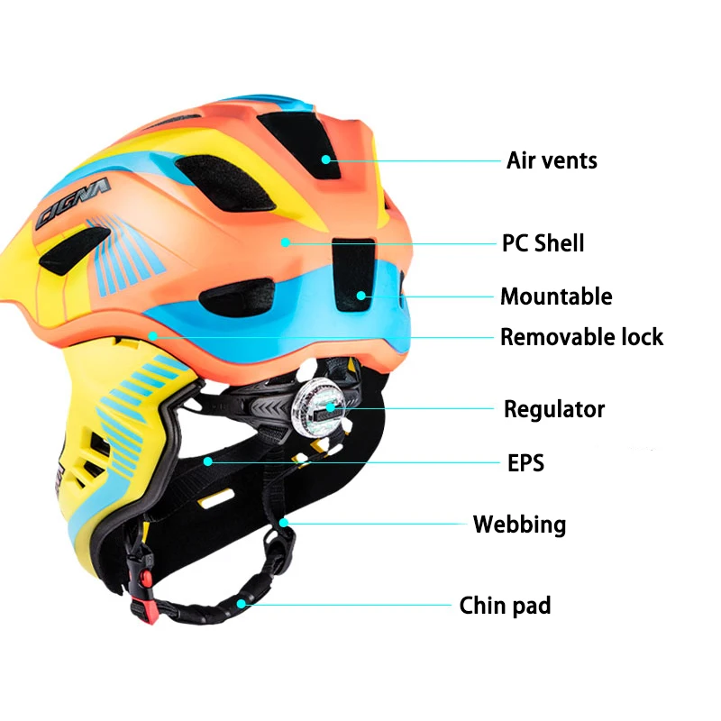 Детский велосипедный шлем съемный на все лицо для горных велосипедов BMX