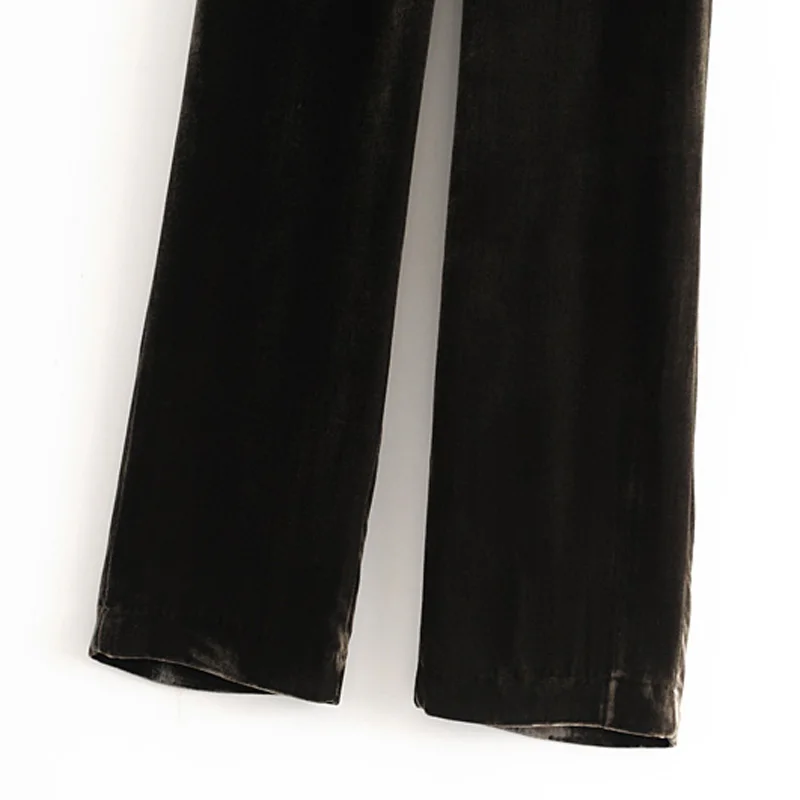 Женские винтажные вельветовые прямые брюки Элегантные повседневные свободные