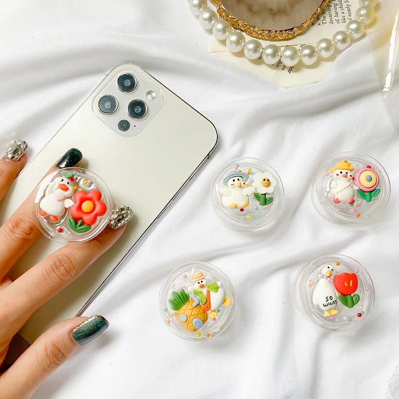 INS корейский мультяшный утка держатель для телефона Griptok поддержка IPhone Samsung