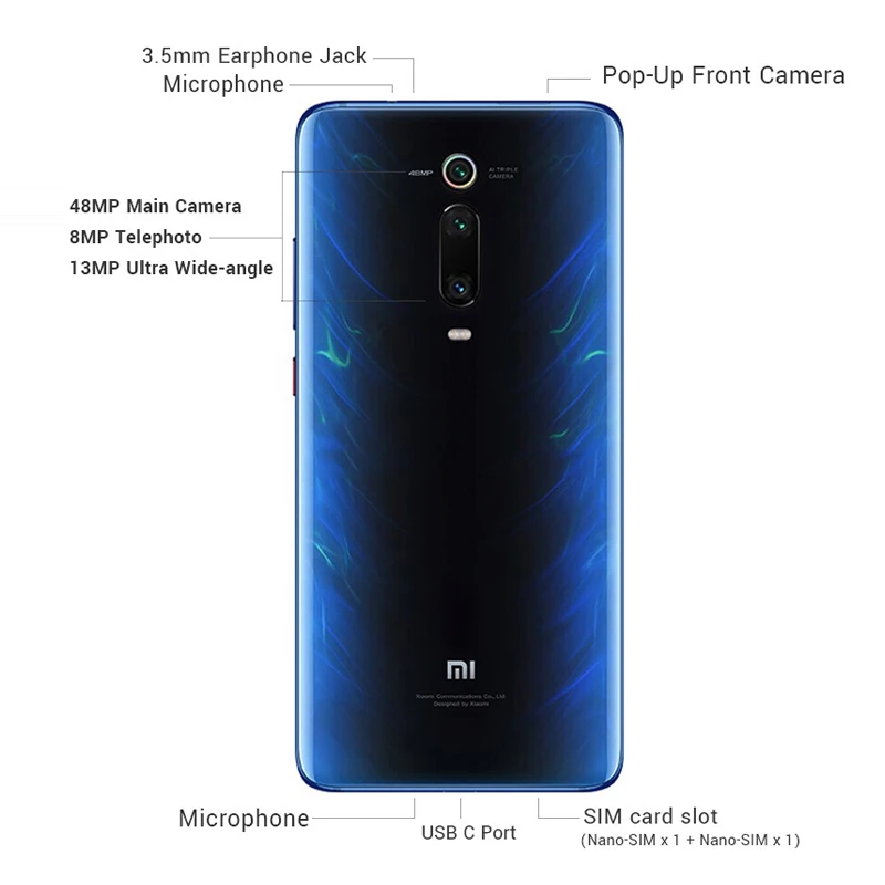 Глобальная версия Xiaomi Mi 9T Pro 6GB 128GB Snapdragon 855 Octa Core 6,3" AMOLED 48MP 20MP 4000mAh NFC мобильный телефон