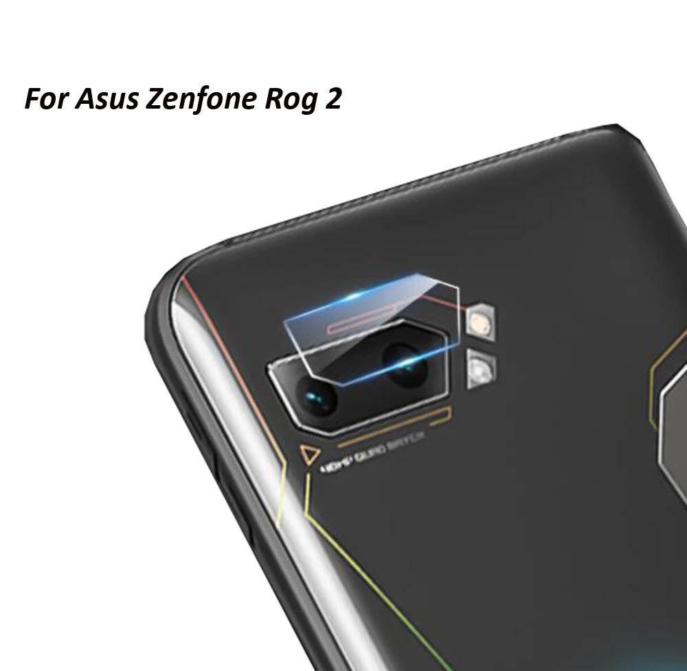 2 x Ультра тонкие прозрачные линзы для камеры из закаленного стекла Asus Zenfone 6 ZS630KL Rog