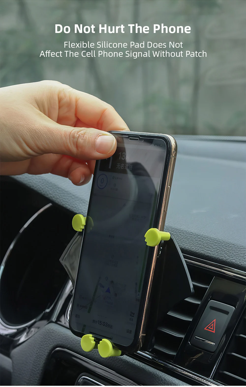Милый безопасный держатель для телефона для iPhone XS X XR Air Vent Clip Mount No Magnetic держатель на присоске приборной панели