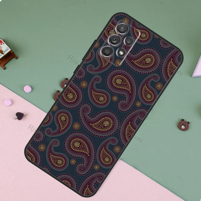 Чехол с цветочным Пейсли рисунком для Samsung A02S A03S A12 A22 A32 A42 A52 A72 A11 A51 A71 A50 A70 A21S мягкий