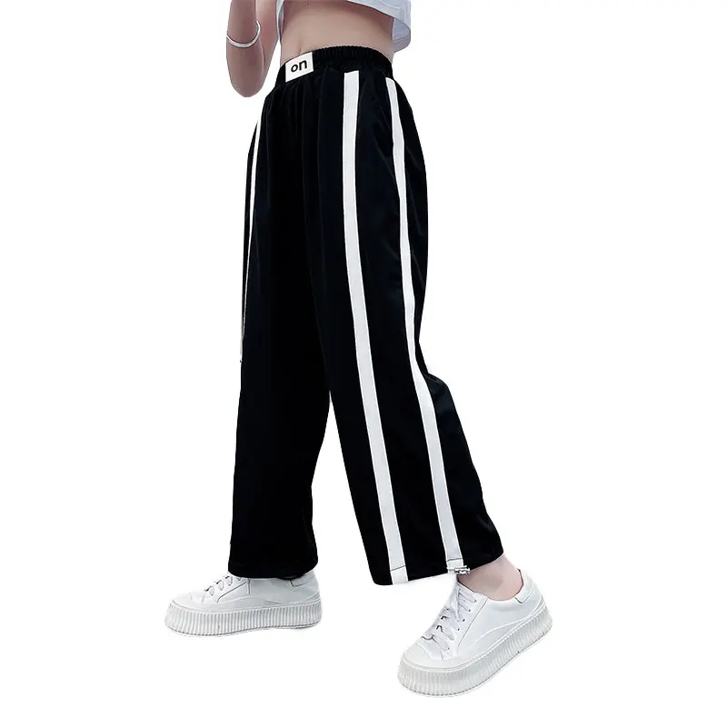 

Kids Causal Sweat Pants for Girls Outdoor Sport Camping Drawstring Hiking Pants Elastic Fashion Teen Girls Female Trousers 4-13Y